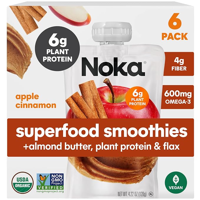 Noka Superfood Fruit Smoothie Pouches, Organic Applesauce Pouches by NokaSuperfoodSnacks