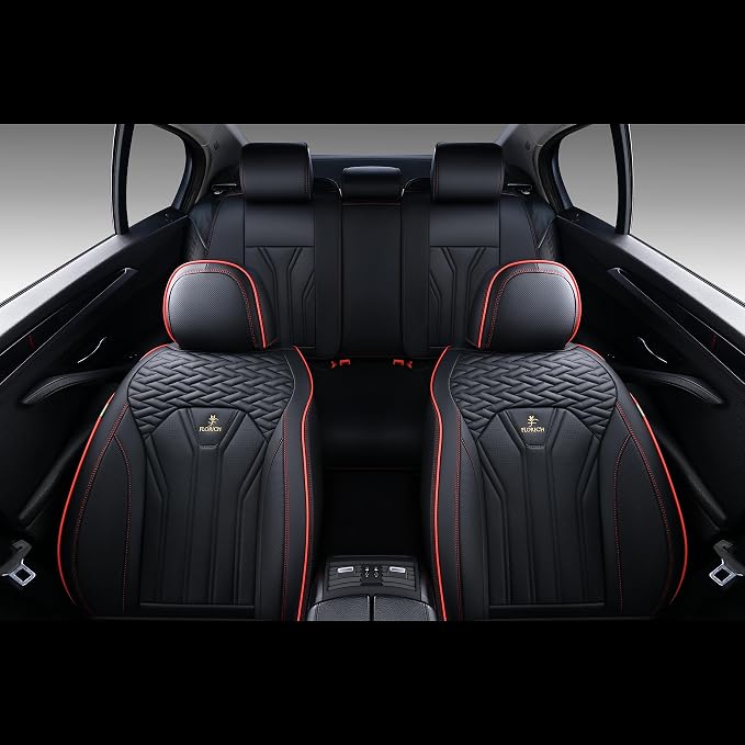 FLORICH Rear Seat Covers Leather Car Seat Covers Waterproof Back Seat Cover - Image 8