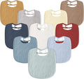 Susurration Muslin Baby Drool Bibs 10Pack Soft Square Adjustable Bandana Bibs by Susurration