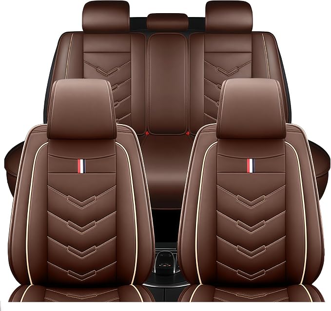 Leather Car Seat Covers Fit for LR Range Rover Evoque 2019-2025, 5 Seater by TENDER+GLOW
