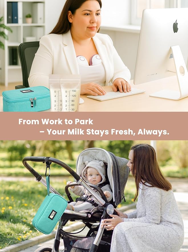 Breast Milk Cooler Travel Bag, Real-Time Temperature Display, Holds 4-6 - Image 7