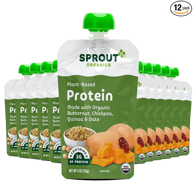 Sprout Organic Baby Food Pouches Stage 3 Plant Powered Protein, Butternut by SproutOrganics