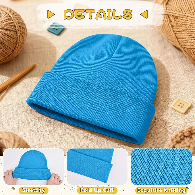 ZOORON Toddler Beanie Baby Kids Beanies Warm Winter Hat Knit Skull Cap - Image 5