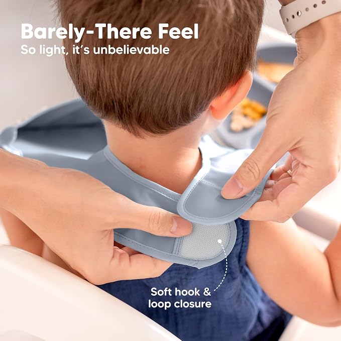 3-Pack Waterproof Baby Bibs for Eating - Image 4