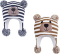LANGZHEN Toddler Kids Infant Winter Hat, Earflap Knit Warm Cap Fleece Lined by LANGZHEN
