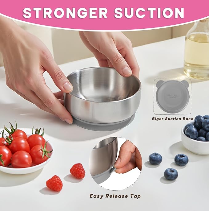 BPA-Free 100% Food-Grade Stainless Steel Baby Bowls - Image 6