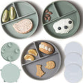 Moonkie Suction Plates for Baby | 100% Silicone BPA-Free Baby Plates by Moonkie