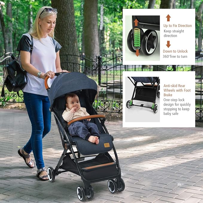 BABY JOY Lightweight Baby Stroller, Compact Toddler Travel Stroller - Image 4