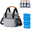Breastmilk Cooler Bag with Ice Pack Fits 6 Baby Bottles up to 9 Ounce, Breast by BABEYER