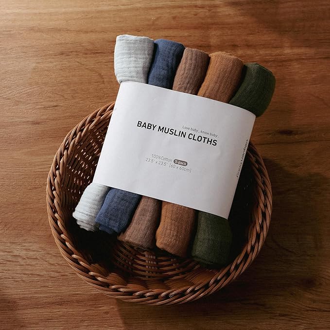 Muslin Receiving Blankets, Neutral Blanket Swaddling - Image 7