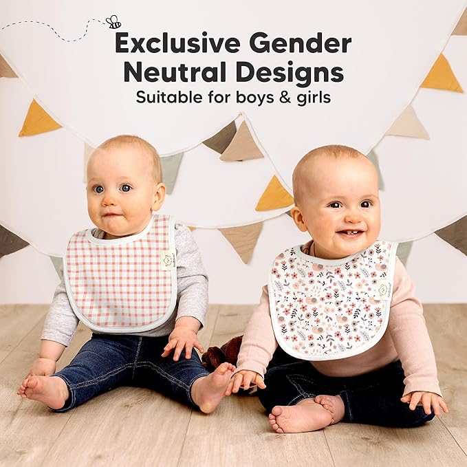 8-Pack Organic Baby Bibs for Boys, Girls - Image 6