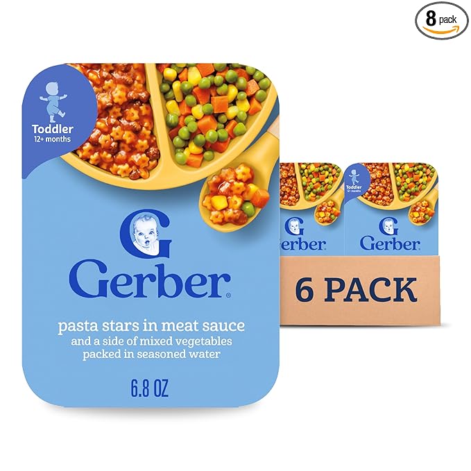 Gerber Toddler Food, Pasta Stars in Meat Sauce, Mealtime by Gerber