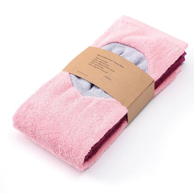 MATZ Terry Towel Slip On Baby Bibs | Full Coverage | Ultra Absorbent 100% - Image 8