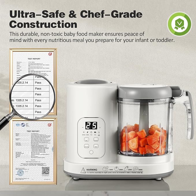 Baby Food Maker Pro Steamer Blender: 4 in 1 Auto Steam Blend and Puree Maker - Image 7