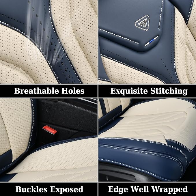 Coverado Car Seat Covers Full Set, Leather Seat Covers - Image 9