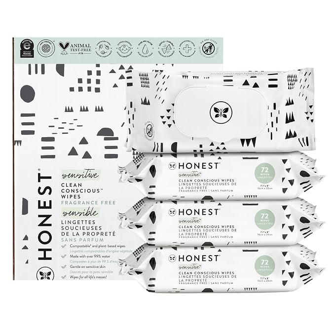 The Honest Company Clean Conscious Multi-Use Wipes | Hypoallergenic + Unscented by TheHonestCompany