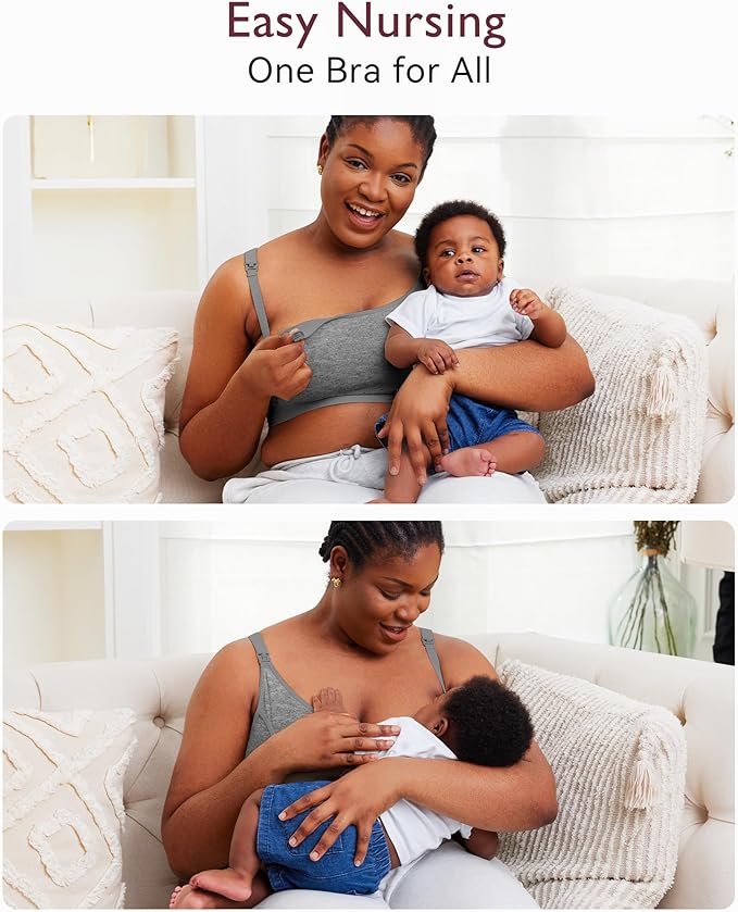 Momcozy Pumping Bra, Pumping Bra Hands Free All Day Wear Pumping & Nursing Bra - Image 3