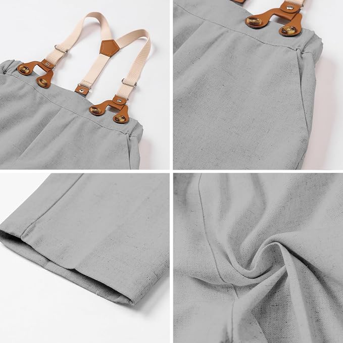 SANGTREE Boys Cotton Linen Suit Formal Set Baby Clothes Boy Gentleman Wedding - Image 5