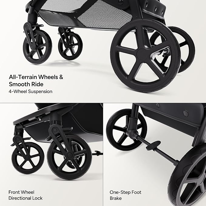 Mompush Wiz 2 in 1 Baby Stroller - Image 8