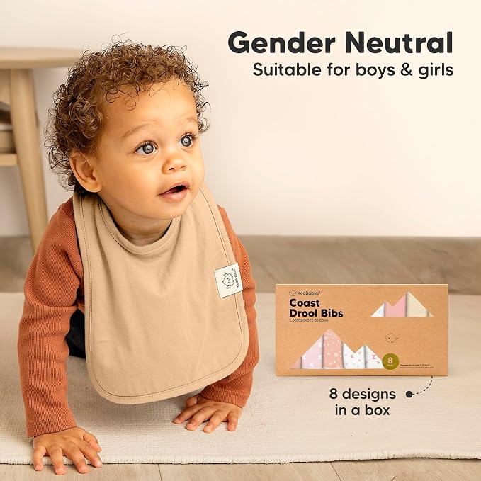 KeaBabies 8-Pack Organic Baby Bibs - Image 9