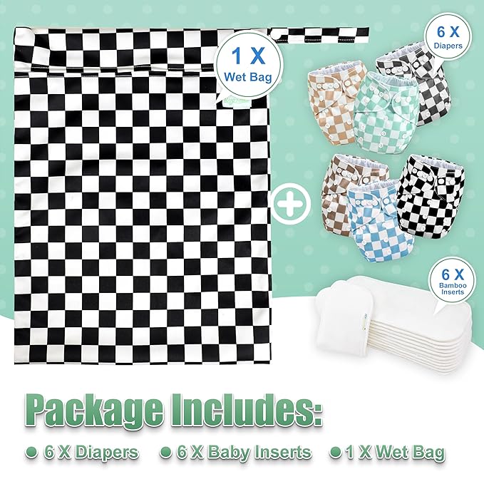 wegreeco Cloth Diapers 6 Pack - Image 6