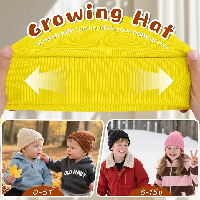 ZOORON Toddler Beanie Baby Boys Girls Beanies Kids Winter Hats Children Knit - Image 3
