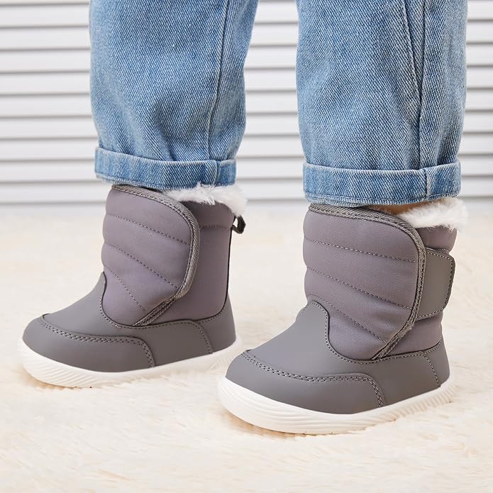 BMCiTYBM Baby Boy Girl Snow Boots Waterproof Winter Warm Booties Nonslip - Image 2