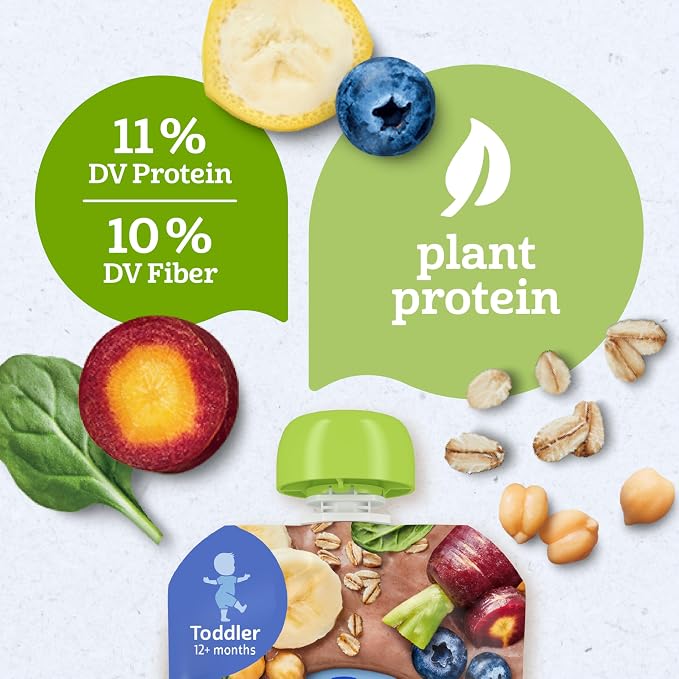 Gerber Toddler Food, Organic Banana Berry and Veggie Smash Puree Pouch - Image 5