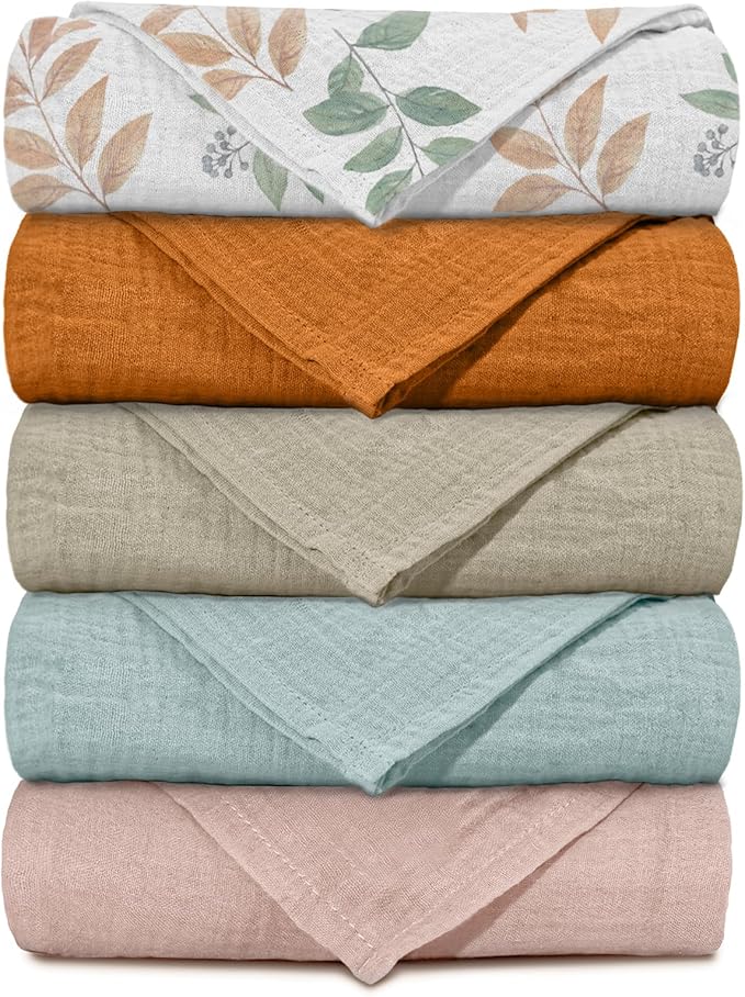 Muslin Receiving Blankets, Neutral Blanket Swaddling by LYRICHOMBABY