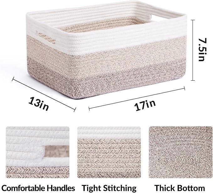Large Storage Baskets for Shelves, Closet Organizers Bins for Clothes Blanket - Image 2