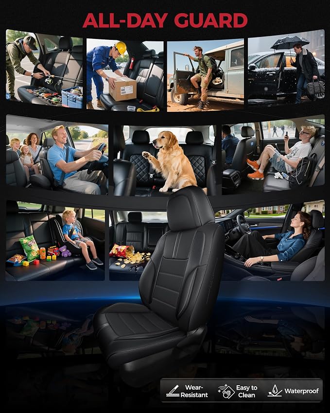 FREESOO Black Front Car Seat Covers - Image 4