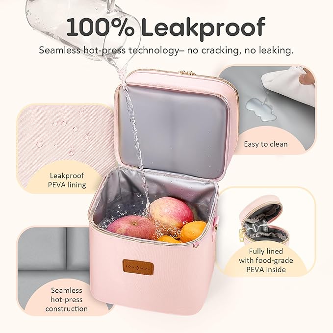 Breastmilk Cooler Bag with Ice Pack & Pacifier Case, Large Double Layer - Image 4