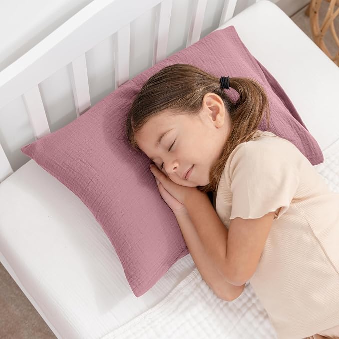 Comfy Cubs Toddler Pillow with Muslin Pillowcase, 13 x 18 in - Image 2