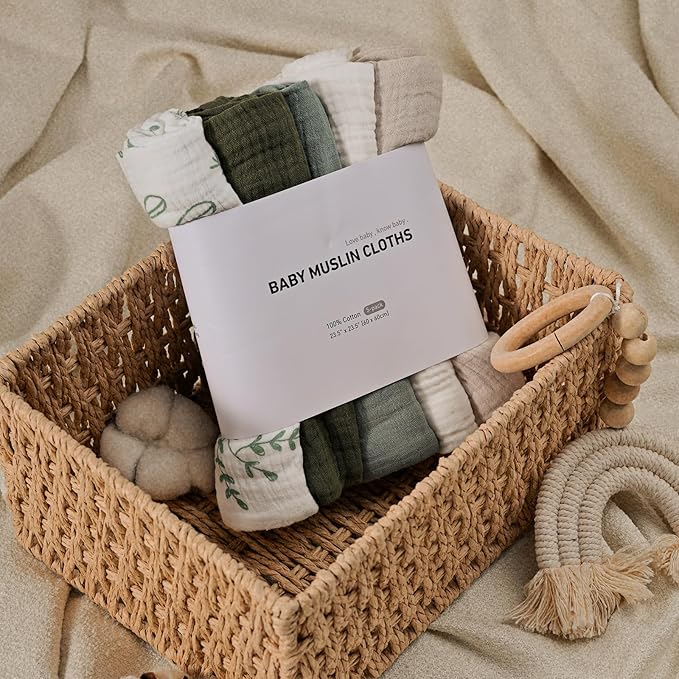 Muslin Receiving Blankets, Neutral Blanket Swaddling - Image 7