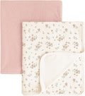 Konssy Knit Baby Blanket 2 Pack, Soft Ribbed Swaddle Receiving Blankets by Konssy