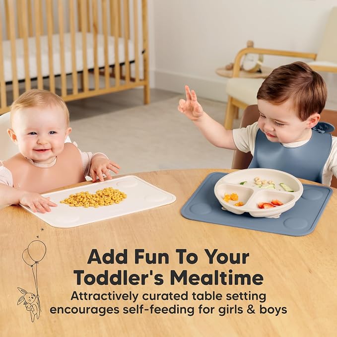 KeaBabies 2-Pack Silicone Placemats - Image 6
