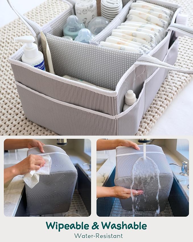 Lily Miles Baby Diaper Caddy Organizer, Baby Shower Basket - Image 3