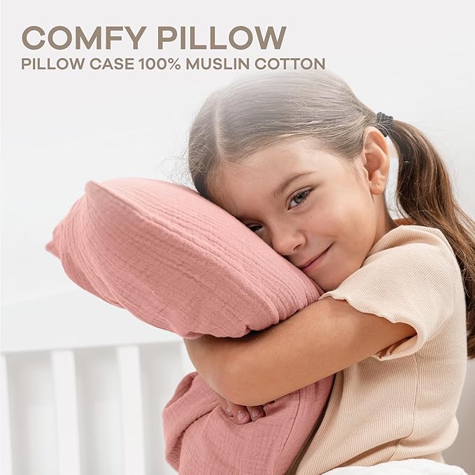 Comfy Cubs Toddler Pillow with Muslin Pillowcase, 13 x 18 in - Image 3