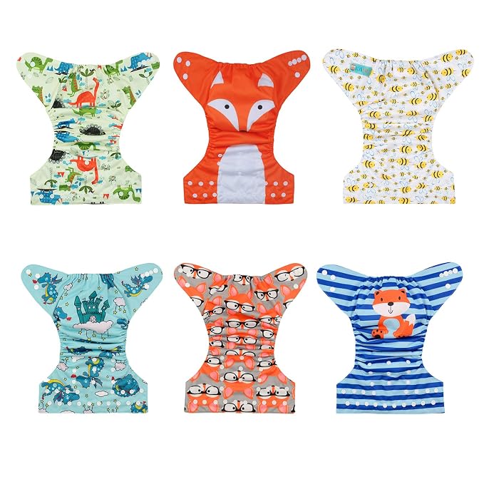 ALVABABY 6 Pack Cloth Diaper - Image 3