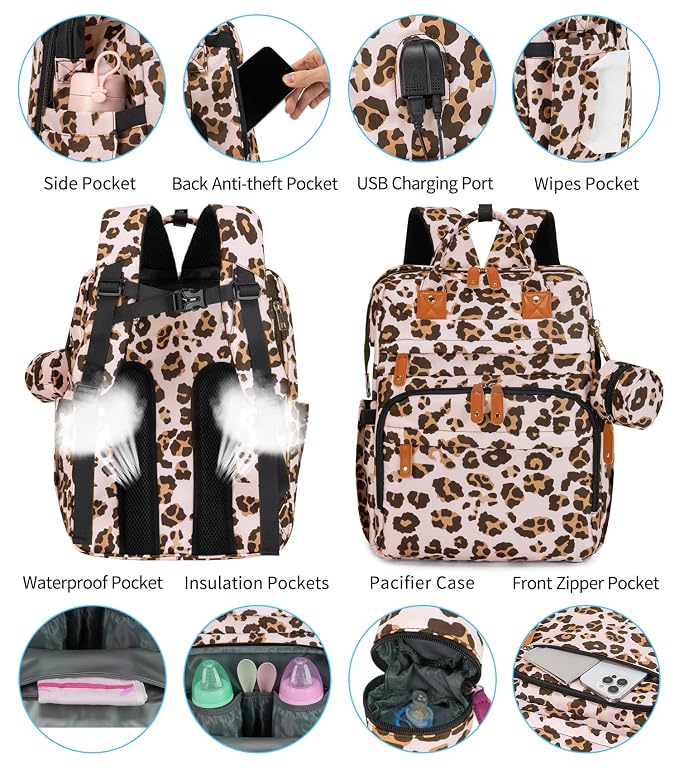 KABAQOO Diaper Bag Backpack - Image 3