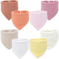 Baby Bibs Muslin Bibs 8 Pack for Drooling and Teething for Unisex Girls Boys by DOSMINE