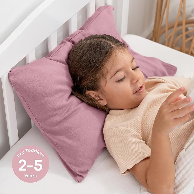 Comfy Cubs Toddler Pillow with Cotton Pillowcase, 13 x 18 in - Image 4