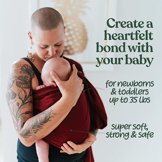 Nalakai Luxury Ring Sling Baby Carrier, Soft Linen Blend Baby Sling, Baby Wrap - Image 2