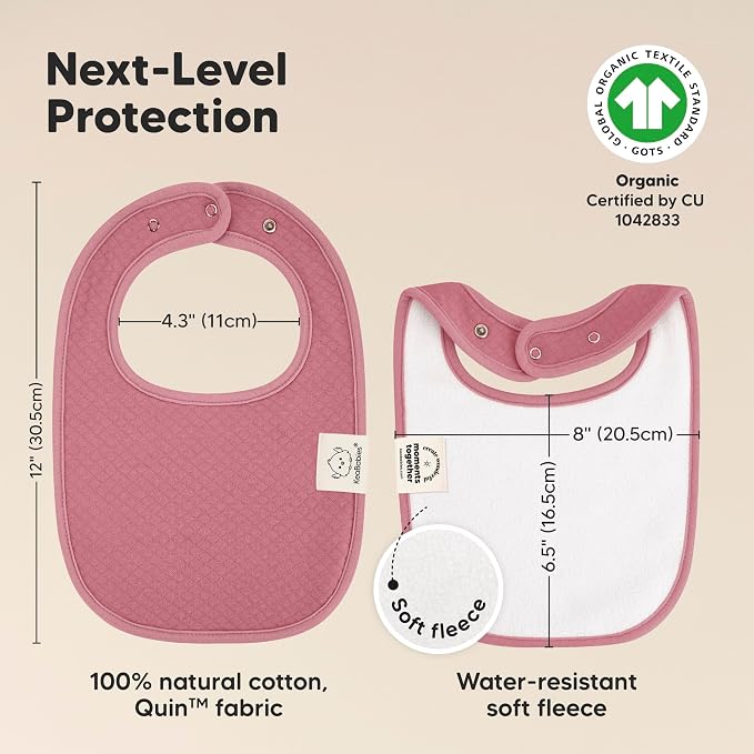 8-Pack Organic Baby Bibs for Girls, Boys - Image 3