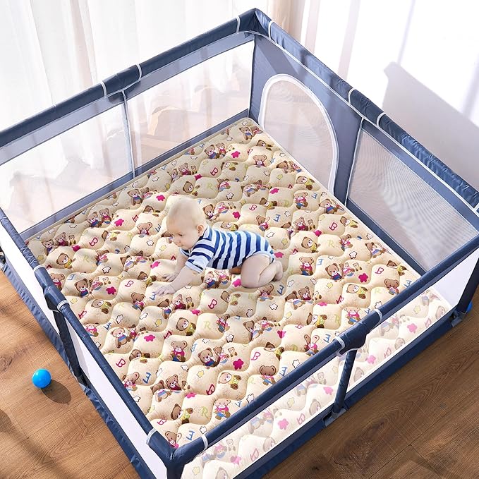 High-Density Foam Baby Play Mat, 50x50 Inches Thicken One-Piece Comfortable and - Image 5