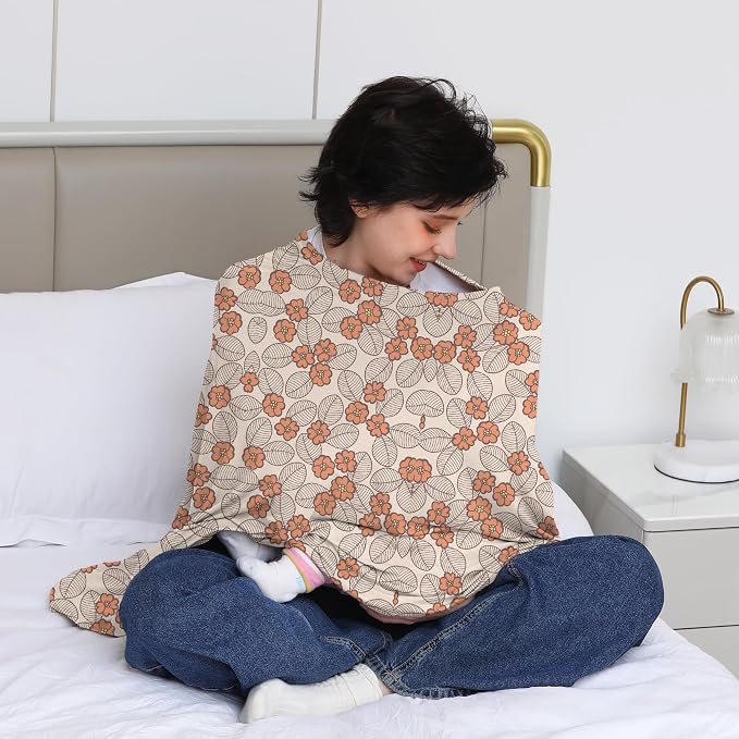 Multi-use Nursing Cover for Breastfeeding, 360°Full Coverage Nursing Poncho - Image 6