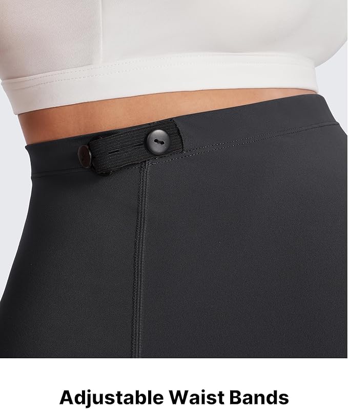 G4Free Fleece Lined Maternity Yoga Pants Over The Belly Stretchy Wide Leg Warm - Image 3
