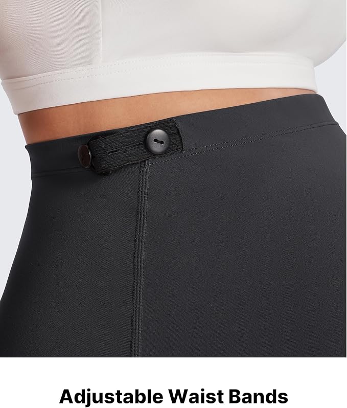 G4Free Fleece Lined Maternity Yoga Pants Over The Belly Stretchy Wide Leg Warm - Image 3
