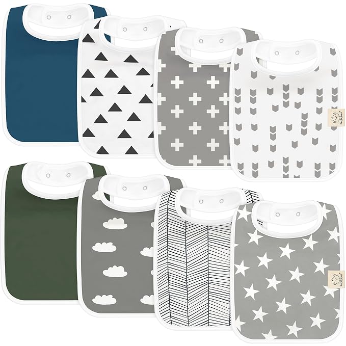 KeaBabies 8-Pack Organic Baby Bibs by KeaBabies