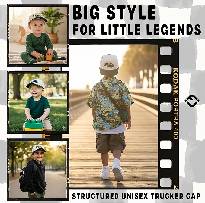 Funky Junque Premium Kids Trucker Hat Vintage Snapback Baseball Cap - Image 2